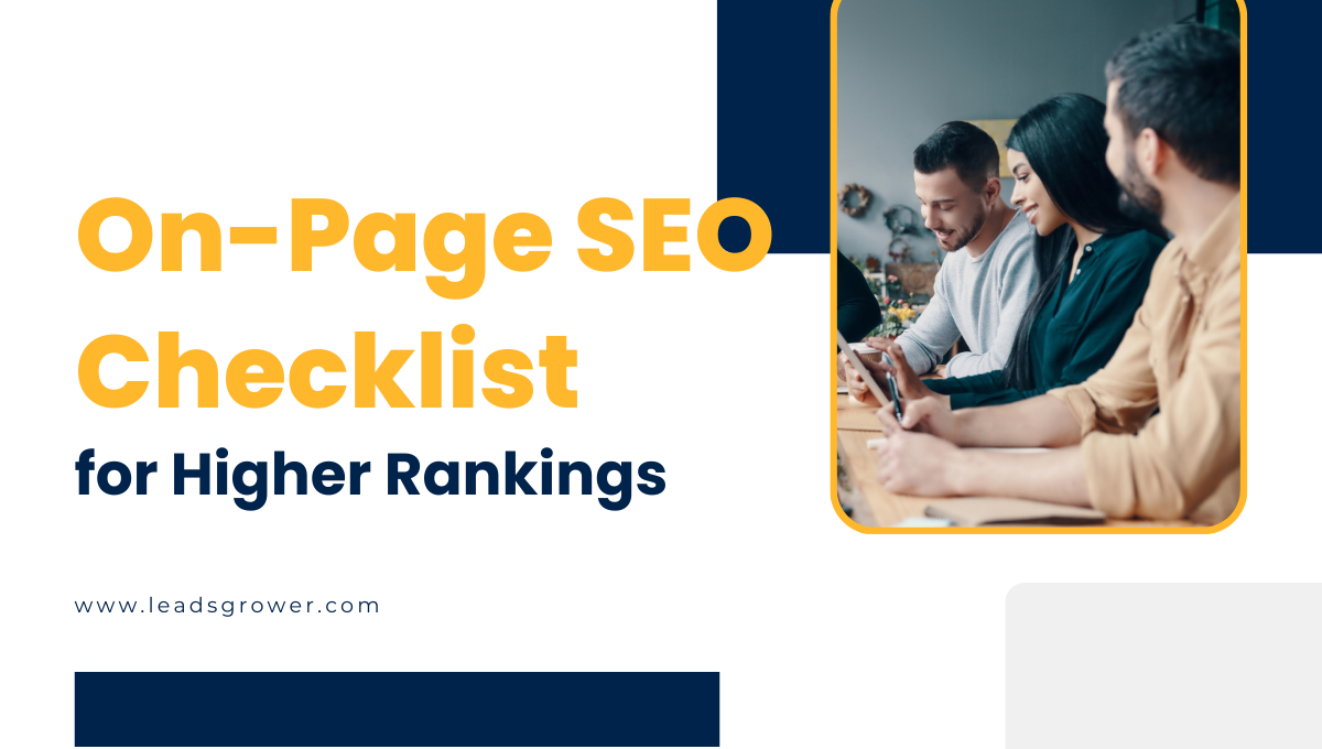 On Page SEO Checklist for Higher Rankings (That Actually Works in the UAE)