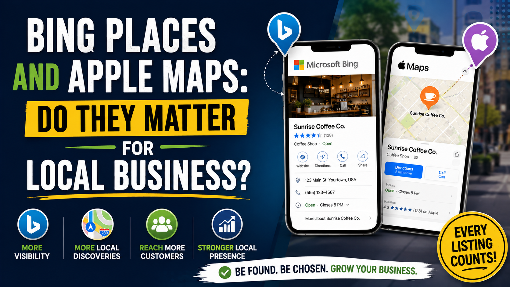 bing places and apple maps