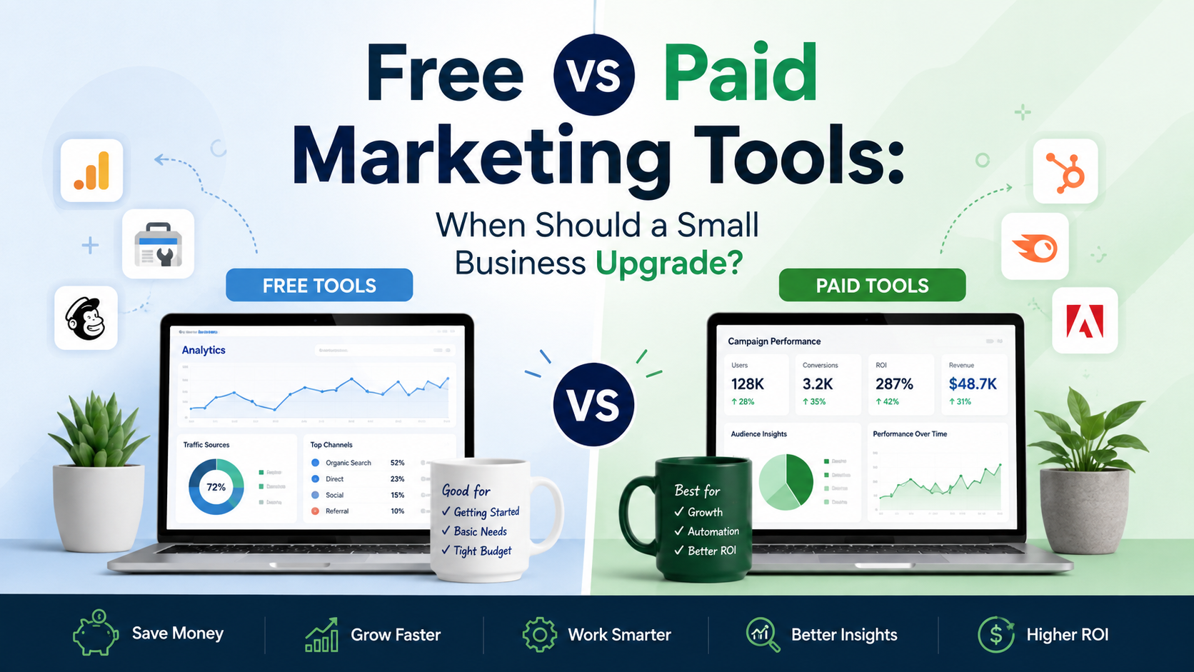 free vs paid marketing tools