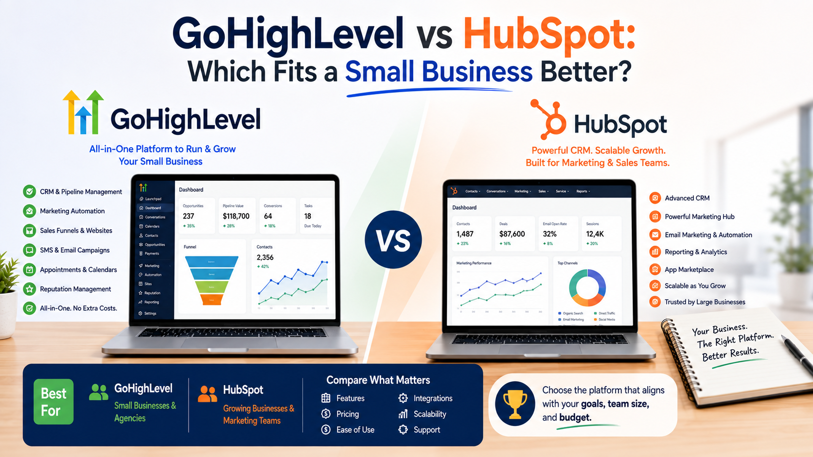 gohigh level vs hubspot