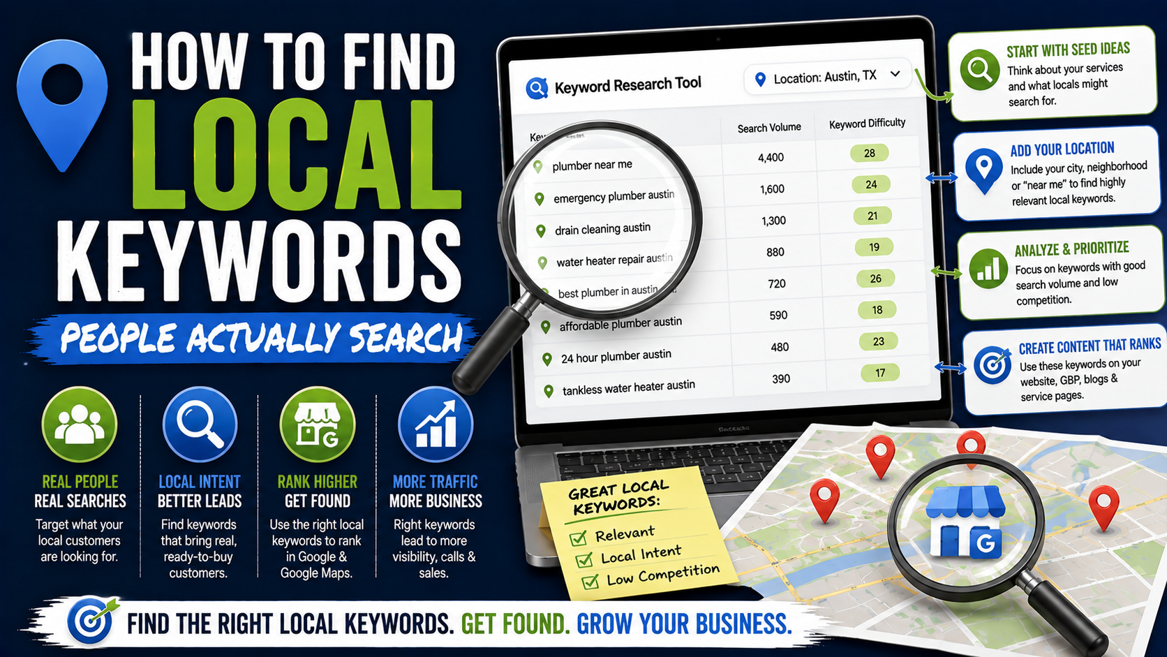how to find local keywords