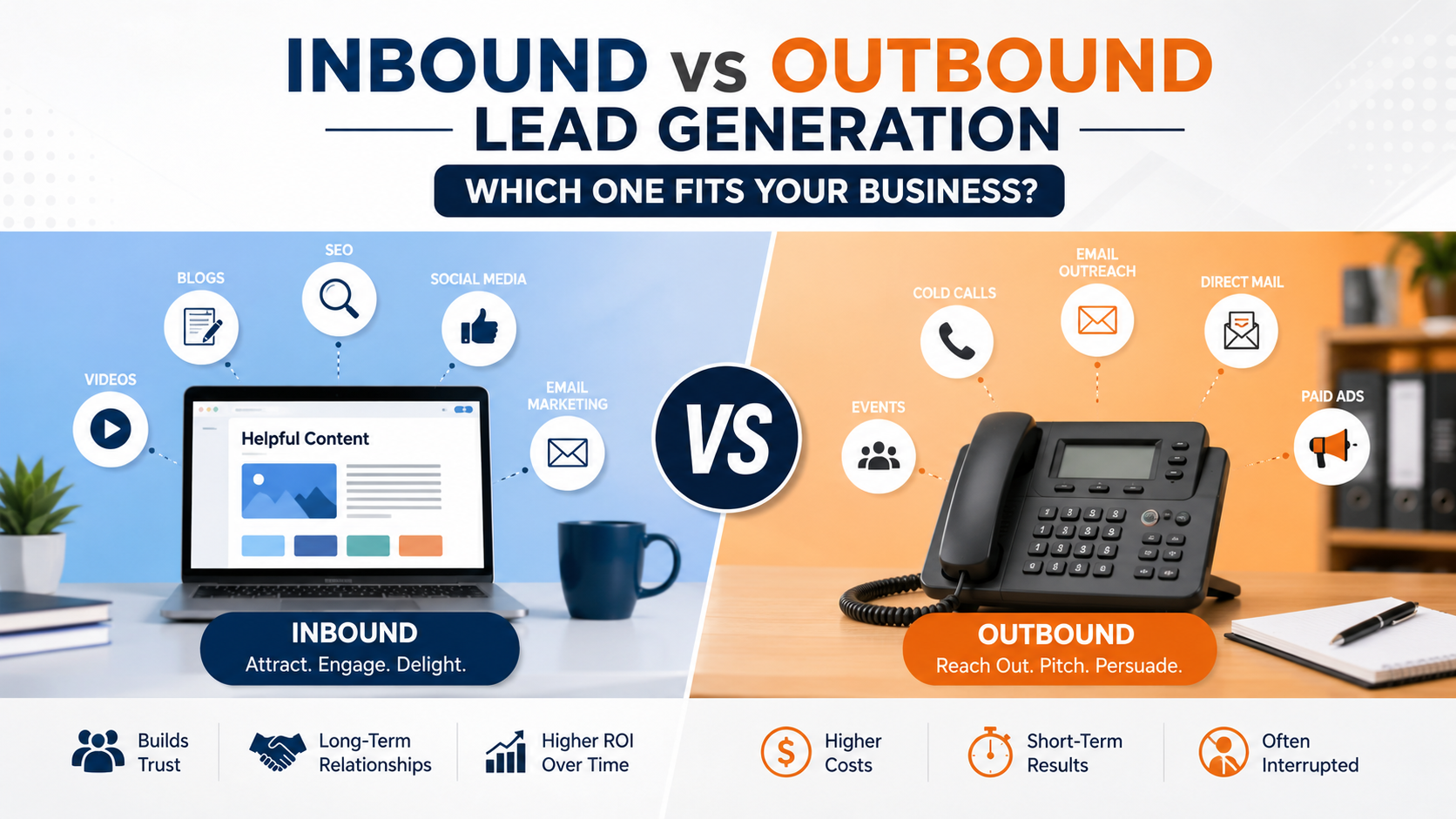 inbound vs outbound lead generation