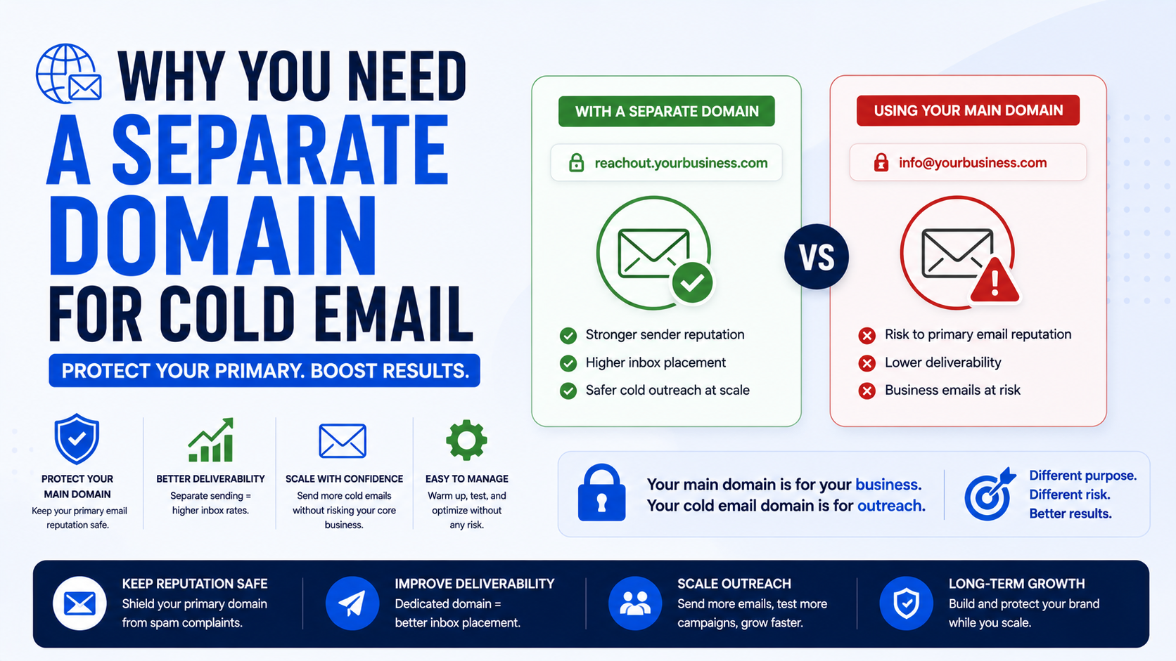 separate domain for cold email