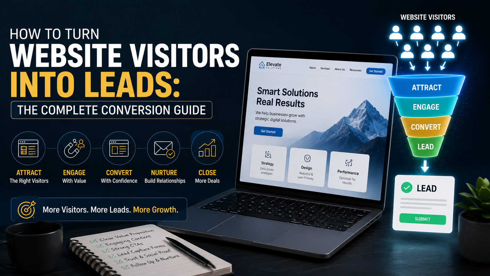 website visitors into leads